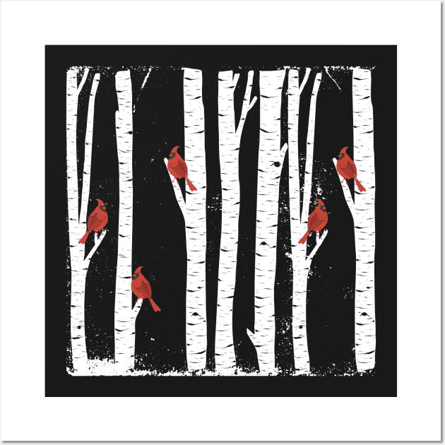 Northern Cardinal Birds Wall Art by famenxt